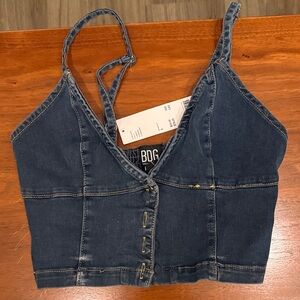 Urban Outfitters BDG Dark Blue Denim Top